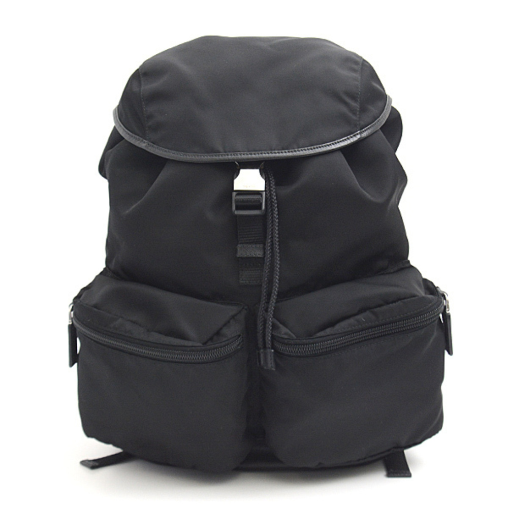 Prada Triangular Plate Backpack Nylon Black - image 1